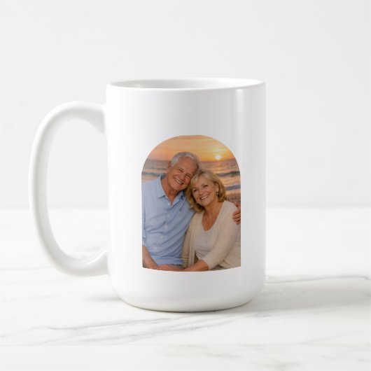 Personalized Photo Keepsake Valentines Day Gift コーヒーマグカップ (左)
