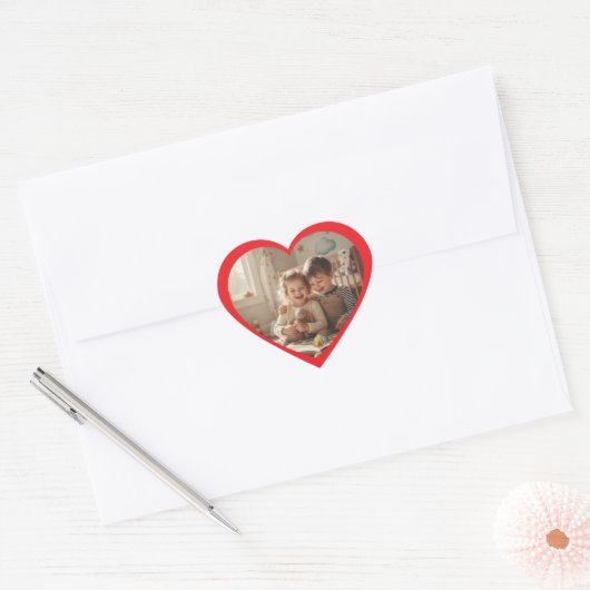 Personalized Photo Love Keepsake Sticker Label  ハートシール (封筒)