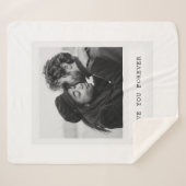 Personalized Photo – Love You Forever シェルパブランケット (正面(横))