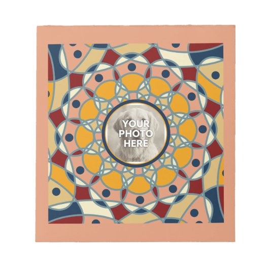 Personalized Photo Mandala Design Baby Shirt ノートパッド (正面)