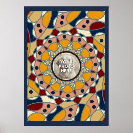 Personalized Photo Mandala Design Baby Shirt ポスター