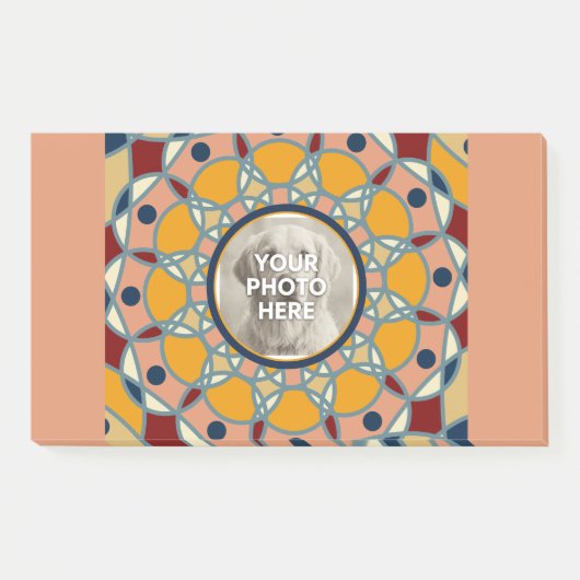 Personalized Photo Mandala Design Baby Shirt ポストイット (正面)