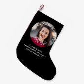 Personalized Photo Memorial スモールクリスマスストッキング (正面 (吊り時))