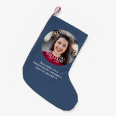 Personalized Photo Memorial スモールクリスマスストッキング (正面 (吊り時))