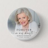 Personalized Photo Memorial Funeral Keepsake 缶バッジ (正面)