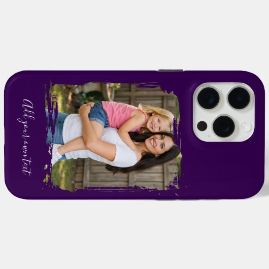Personalized Photo Memories Custom iPhone Case Case-Mate iPhoneケース (裏面 (横))