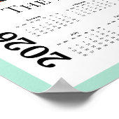 Personalized Photo memory collage 2026 calendar ポスター (角)