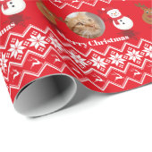 Personalized Photo Merry Christmas ラッピングペーパー (ロールコーナー)