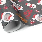 Personalized Photo Merry Christmas  ラッピングペーパー (ロールコーナー)