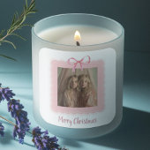 Personalized Photo Merry Christmas Candle Label スクエアシール
