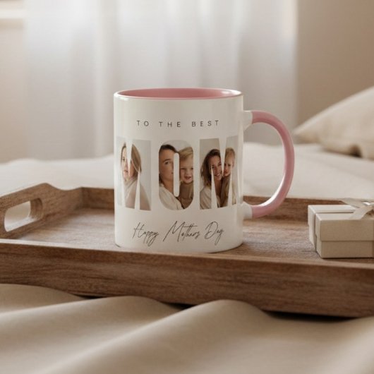 Personalized Photo MOM Mug for Mother’s Day ツートーンマグカップ