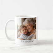 Personalized Photo Mug  – “Best Grandma Ever” コーヒーマグカップ (左)