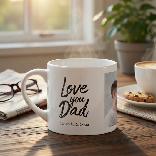 Personalized Photo Mug for Dad | Custom Kids Names エスプレッソカップ
