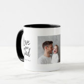 Personalized Photo Mug for Dad | Custom Kids Names マグカップ (正面左)