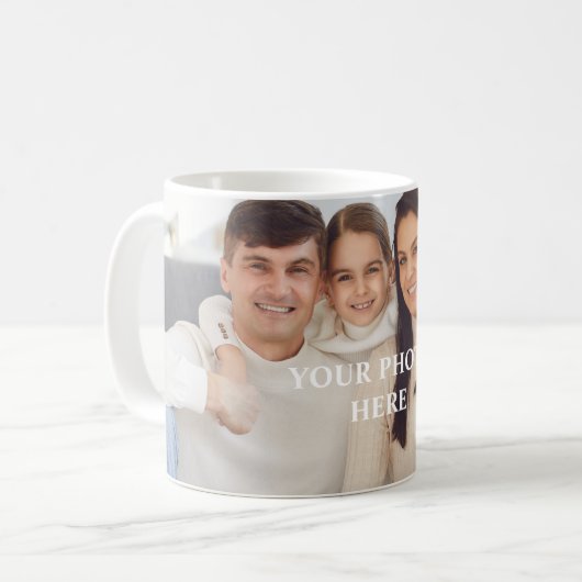 Personalized photo mug for dad, personalized photo コーヒーマグカップ (正面左)