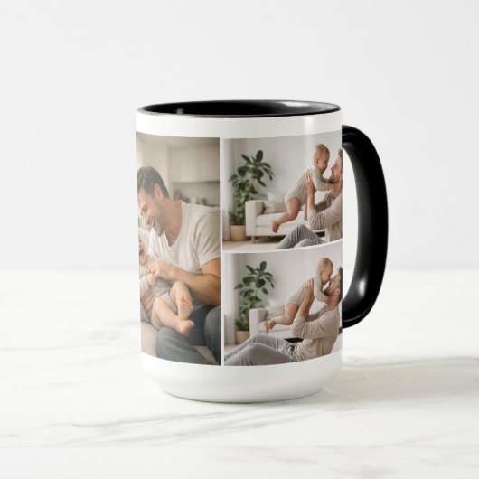 Personalized Photo Mug – Our First Father’s Day マグカップ (正面右)