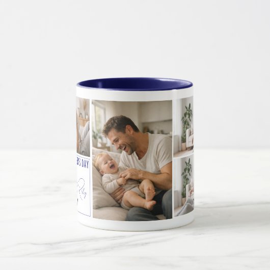 Personalized Photo Mug – Our First Father’s Day マグカップ (中央)