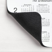 Personalized Photo Name White 2026 Calendar マウスパッド (コーナー)