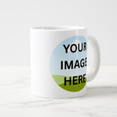 Personalized Photo or Logo | Custom Design ジャンボコーヒーマグカップ (正面右)