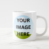 Personalized Photo or Logo | Custom Design ジャンボコーヒーマグカップ (右)