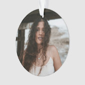 Personalized Photo Ornament for Birthday with Text オーナメント (正面)