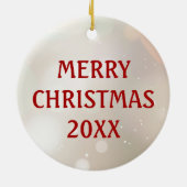 Personalized Photo Our First Christmas Together セラミックオーナメント (裏面)