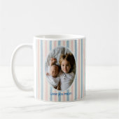 Personalized Photo Pastel Frame Mothers Day  コーヒーマグカップ (左)