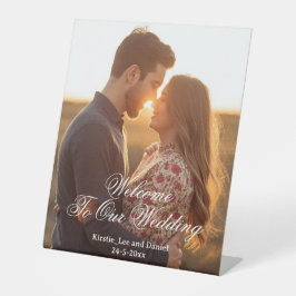 Personalized Photo Pedestal Sign – Custom Event 台座サイン