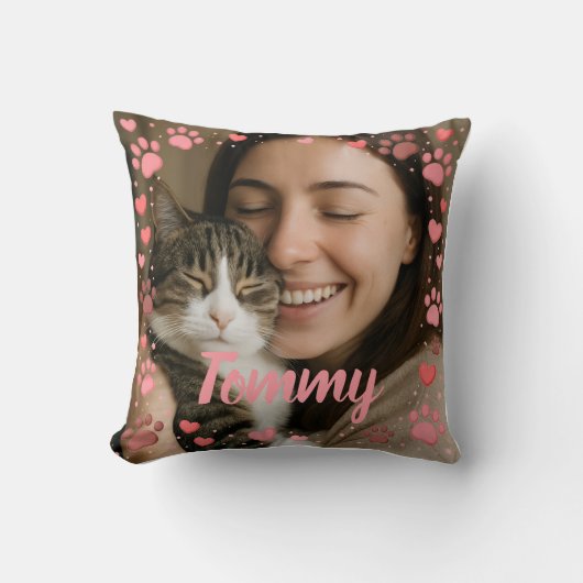 Personalized Photo Pet Lover's Pillow クッション (正面)