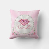 Personalized Photo Pillow, Pink Birthday Presents クッション (裏面)