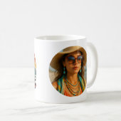 Personalized Photo Retro Bahamas Tropical Beach コーヒーマグカップ (正面右)