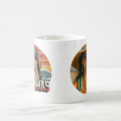 Personalized Photo Retro Bahamas Tropical Beach コーヒーマグカップ (中央)