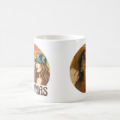 Personalized Photo Retro Bahamas Tropical Beach コーヒーマグカップ (中央)