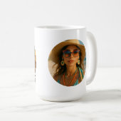 Personalized Photo Retro Bahamas Tropical Beach コーヒーマグカップ (正面右)