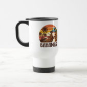 Personalized Photo Retro Bahamas Tropical Beach    トラベルマグ (左)