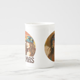 Personalized Photo Retro Bahamas Tropical Beach    ボーンチャイナマグカップ