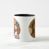 Personalized Photo Retro Bahamas Tropical Beach マグカップ (中央)