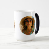 Personalized Photo Retro Bahamas Tropical Beach    モーフィングマグカップ (正面右)