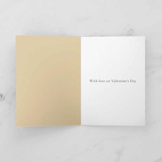 Personalized Photo Romantic Heart Valentine’s Day シーズンカード (内部)