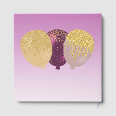 Personalized Photo Rose Gold Glitter 100 Birthday ゲストブック (裏面)