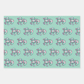 Personalized Photo Santa Candy Cane ラッピングペーパーシート (正面2)