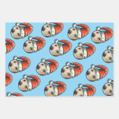 Personalized Photo Santa Candy Cane ラッピングペーパーシート (正面)