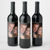 Personalized Photo Save The Date Beverage Labels ワインラベル (ボトル)