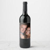 Personalized Photo Save The Date Beverage Labels ワインラベル (正面)