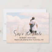 Personalized Photo Save the Date Card 案内状 (正面)
