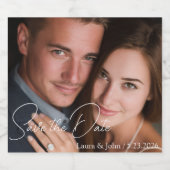 Personalized Photo Save The Date Drink Label リキュールボトルラベル (シングルラベル)