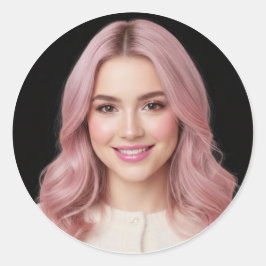 Personalized Photo Sticker Custom Picture Design ラウンドシール