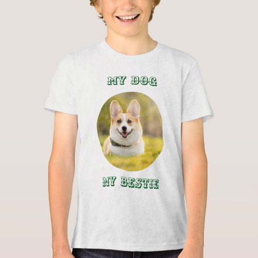 Personalized Photo Template for My Dog - My Best トライブレンドＴシャツ (正面)