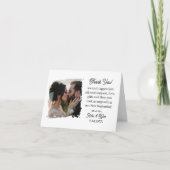 Personalized Photo Template Wedding Thank You サンキューカード (正面)