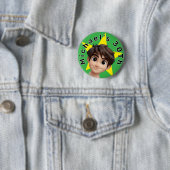 Personalized Photo Text and Name Birthday 缶バッジ (インサイチュ)